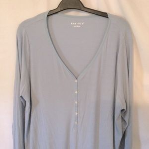 Ava & Viv, 2X, Blue Stretchy Top (267)